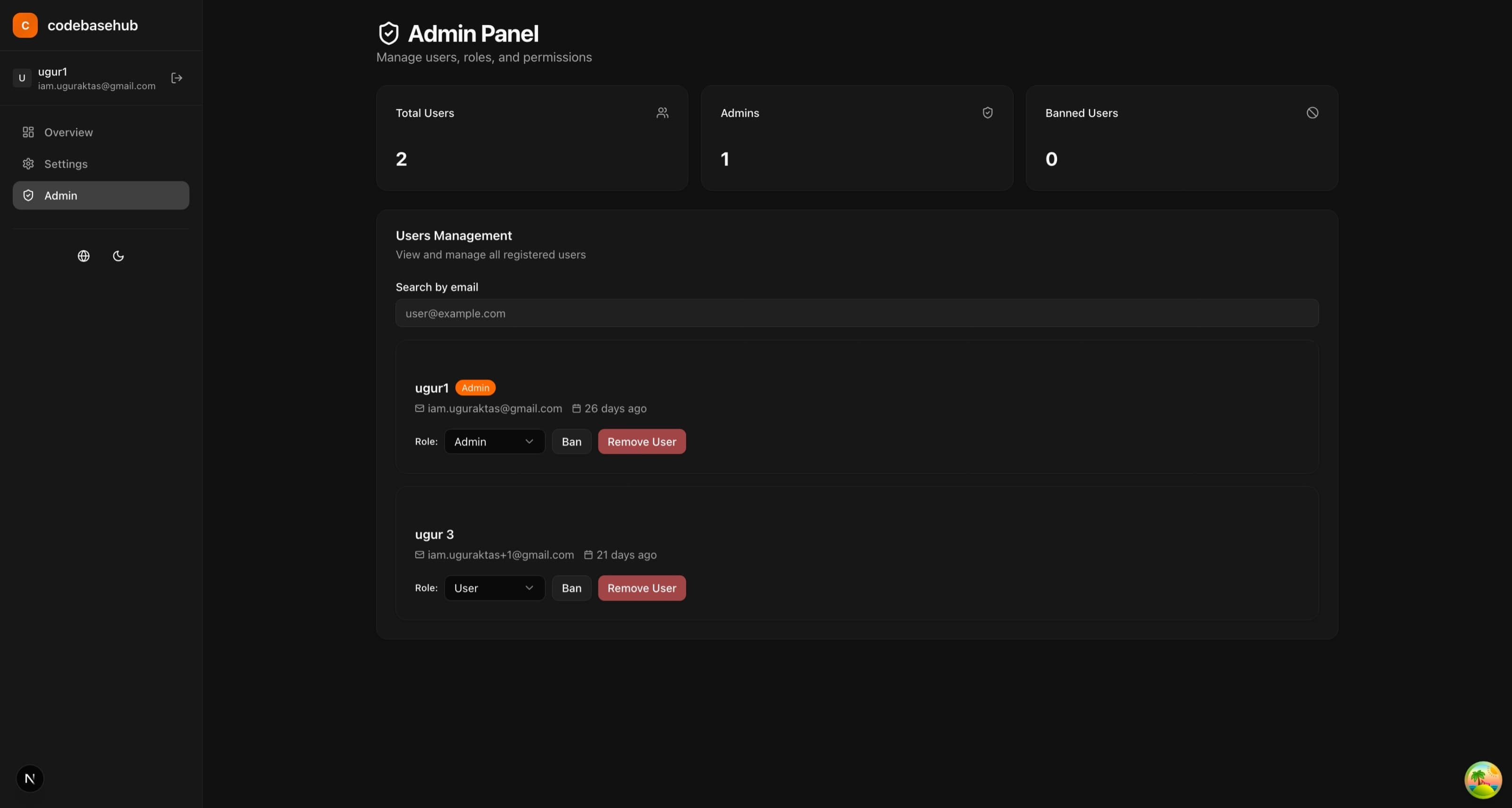 Admin Dashboard